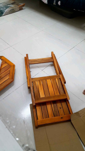 GHẾ XẾP GỖ LƯNG THẤP NGỒI UỐNG TRÀ HÓNG GIÓ NGẮM CẢNH BAN CÔNG..CHILL