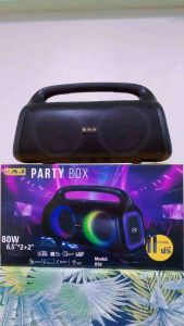 ลำโพงบลูทูธ รุ่น AJ-X50 Party Box 80W พร้อมไมโครโฟนคู่แบบไร้สาย
