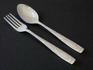 Morning ช้อนส้อมสแตนเลส (อย่างหนา) สแตนเลสเกรดพรีเมี่ยม ด้ามยาว 20.5cm มีน้ำหนัก แพค 1คู่