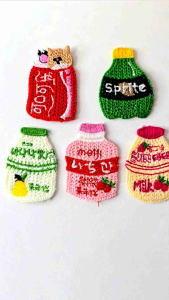patch croschet drink minuman patch knit wool