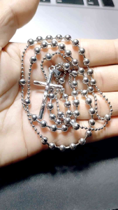 High Quality Stainless Ball Chain Rosary (15.5in). no box kasama