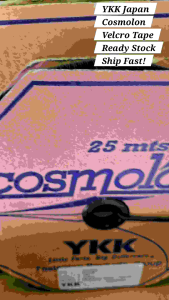 Roll Ready Stock YKK Cosmolon Velcro Tape Japan Hook & Loop Set Roll (25m/roll) Magic Tape Pelekat YKK Jepun
