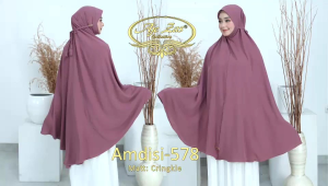 BISA COD Hijab Syari Dagu Non Pet Tali Kode AMDISI Bahan Kringkel Premium By Ory AjeZas Collection
