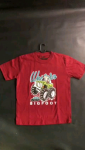 Atasan Baju Kaos Anak-Anak Western Bigfoot Laki-Laki Usia 1-10 Tahun Sablon DTF Bahan Combad 30s