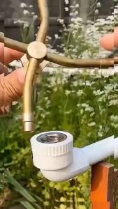 Semprotan Putar Taman Rotary Sprinkler Springkel Springkler 3 Kaki Kran Baling Shower Sprayer - HSS