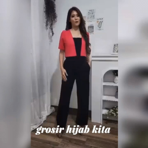 TK JUMPSUIT GISELA CELANA ADA SAKU HIDUP KIRI DAN KANAN