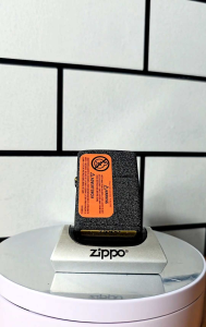 ZIPPO BLACK CRACKLE 28582 ORIGINAL TING SOUND DENGAN SEAL ORANGE