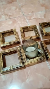 asbak estetik minimalis asbak kayu unik