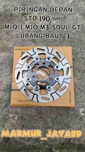 PIRINGAN 8.1 BLACK CAKRAM DEPAN STD 190MM MIO J MIO M3 SOUL GT FINO LUBANG BAUT 3 DISC DEPAN