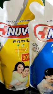 Nuvo Sabun Mandi Cair Fresh Protect Kuning 825ml isi 2