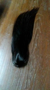 แฮร์พีช  ผมตรง สีดำน้ำตาล N2 แบบที่หนีบ