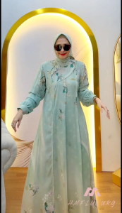 DRESS GAMIS SET HIJAB MODE REVA TERBARU BY HMF 100%ASLI REAL