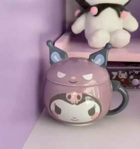 Ly Sứ Có Nắp Thố Sứ Hoạt Hình Sanrio Kuromi Melody Cinnamoroll Pochacco -Ly Thố Sứ Hình Dễ Thương [Chính Hãng Graby]