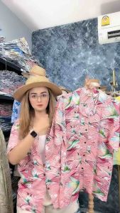 เสื้อฮาวาย ครอบครัว เสื้อมืออาชีพ เสื้อฮาวายญี่ปุ่น เสื้อเชิ้ตวินเทจ  Hawaiian Shirts  (ปลาบินโอโรส)