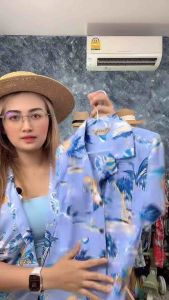 เสื้อฮาวาย เสื้อฮาวายญี่ปุ่น เสื้อเชิ้ตวินเทจ  Hawaiian Shirts  (กีต้าบลู) - สีของ สีของ สีของ ปริมาณ XL ที่สุด