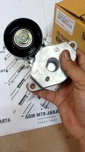 TENSIONER ASSY FAN BELT GRAND AVANZA NEW AGYA AYLA DUEL VVTI ORIGINAL
