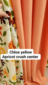 khloe yellow apricot center ring curtain