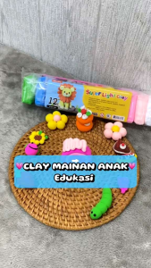 Clay Mainan Anak 12 Warna Mainan Edukasi Tidak Lengket dan Ringan