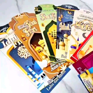 50 lembar amplop lebaran ampau lebaran karakter Masjid DF glossy Mix gambar