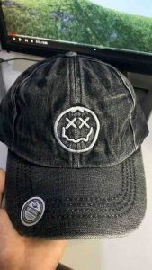 Topi Washing Dewasa Bordir Smile dengan Bahan Denim Berkualitas