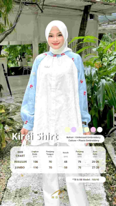 MDLY KIREI  Baju Atasan Kemeja Bordir Wanita Muslimah Kirei Shirt by Mdly . Nazra Sha