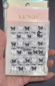 Sticker nail nơ 3D!