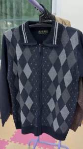 เสื้อกันหนาวคุณตา เสื้อกันหนาวไหมพรมคนแก่