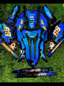 DECAL STIKER KLX BF - DECAL KAWASAKI KLX BF CHROME FULLBODY