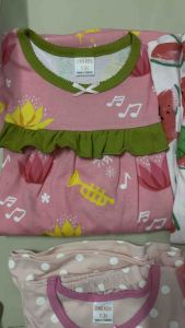 (22-40kg) Bộ babydoll tay dài quần dài bé gái! thun borip mềm co giãn form xòe quần ôm (945)