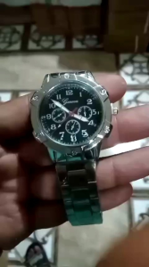 Jam Tangan SHSHD Pria dan Wanita Sport Chrono Rariasi Rantai Geneva Jam Tangan Stainless Steel Jam Tangan Pria Fashion