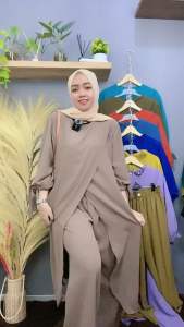 Setelan Bintang Tunik Crinkle Airflow