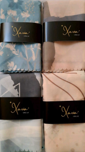 XAVIA-Hijab Motif Segiempat Voal Premium