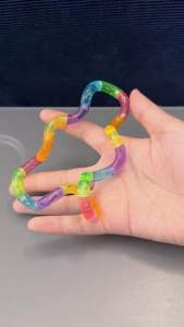 Rainbow Crystal Wrapping tangle Toys Creative fidget Puzzle Relief Toy Childrens Focus Training Toy Gift