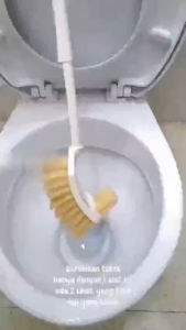 Sikat WC Kloset Kamar Mandi 2 Sisi Gagang Panjang Bulu Plastik Tebal
