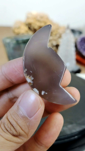 Natural Brazil Agate Crystal Moon Shape MA04