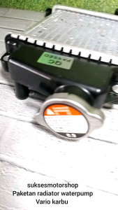 Paketan Radiator Assy Termostat & Sambungan Selang T Honda Vario Lama & Vario Techno Karbu