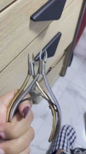 กรรไกรตัดหนังเวียดนาม(แพ็คคู่)3.5mm(สปริงคู่)&7mm(P6-goldสปริงคู่)