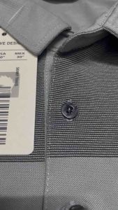 Áo thun polo sọc nhuyễn