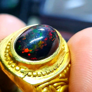 cincin batu kalimaya black opal top jarong
