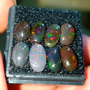 Paket Batu Kalimaya Black Opal Asli Banten Isi 8Pcs