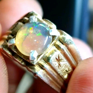 Batu Cincin Kalimaya Kristal Banten Ring Perak HM