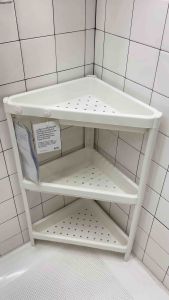 IKEA VESKEN ชั้นวางเข้ามุม อิเกีย ชั้นวางของในห้องน้ำ ห้องครัว จัดระเบียบ โต๊ะวางของ อุปกรณ์ห้องน้ำ เข้ามุม ขนาด 33x33x71 cm