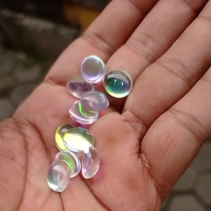 Mata Cincin Batu Akik Lepasan Kalimaya Pelangi India 12 x 10 mm