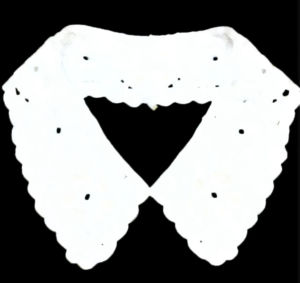 Ren cổ lá sen màu trắng trang trí áo đầm áo kiểu.