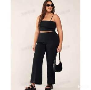 Plus Size Terno Flare Pants & Sleeveless Top Coords - CLAIRE