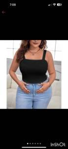 Plus Size Sleeveless Crop Top - CARINA