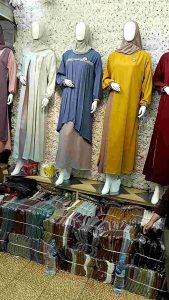 Bajuku Tren Gamis Abaya Kaftan Muslim Wanita Terbaru Polos Kombinasi Warna Mewah Terlaris Ukuran Jumbo Bisa Pakai Gamis Lebaran Termodel