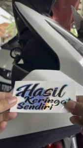 Sticker HASIL KERINGAT SENDIRI cutting sticker 1pcs bahan timbul