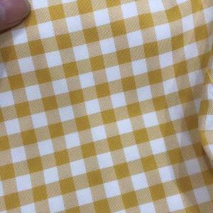 Vải Cotton sọc caro 8ly màu vàng mềm mịn mát (khổ 1m5)may đầm váyáo sơ miđồ bộ