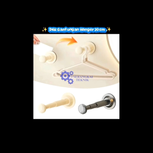 DKR Gantungan Hanger Retractable Suction Hanger ABS Adjustable 20cm - D-20
